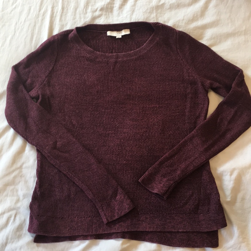 LOFT burgundy sweater